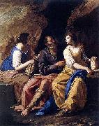 Artemisia gentileschi Lot and his Daughters oil on canvas